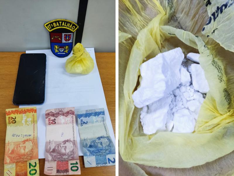 RPA da Polícia Militar prende suspeito de tráfico de drogas na Ferraria  