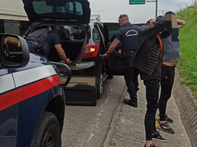 Presos em Campo Largo indivíduos acusados de furto em Carambeí