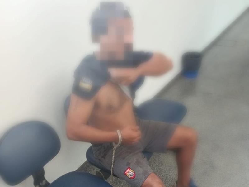 Homem é preso após agredir mulher e criança pedir socorro aos vizinhos no Botiatuva