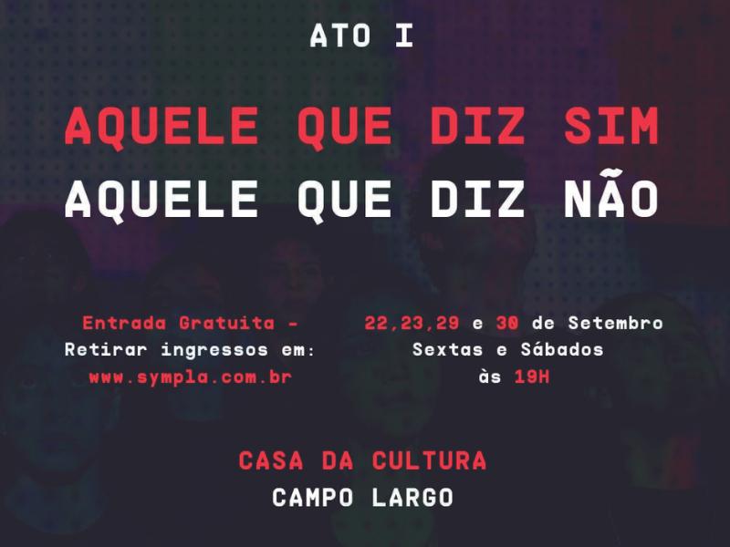 Peça “Aquele que diz sim; aquele que diz não” entra em cartaz na próxima semana