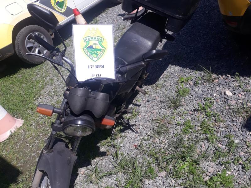 Moto com alerta de furto é recuperada pela PM com o apoio do CIOSP 