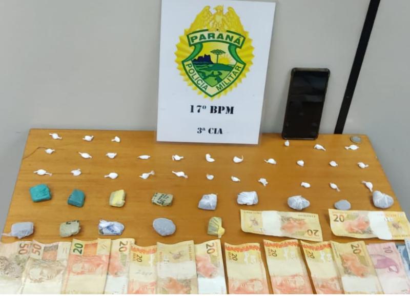 Polícia Militar prende indivíduo por tráfico de drogas em abordagem no Cercadinho 