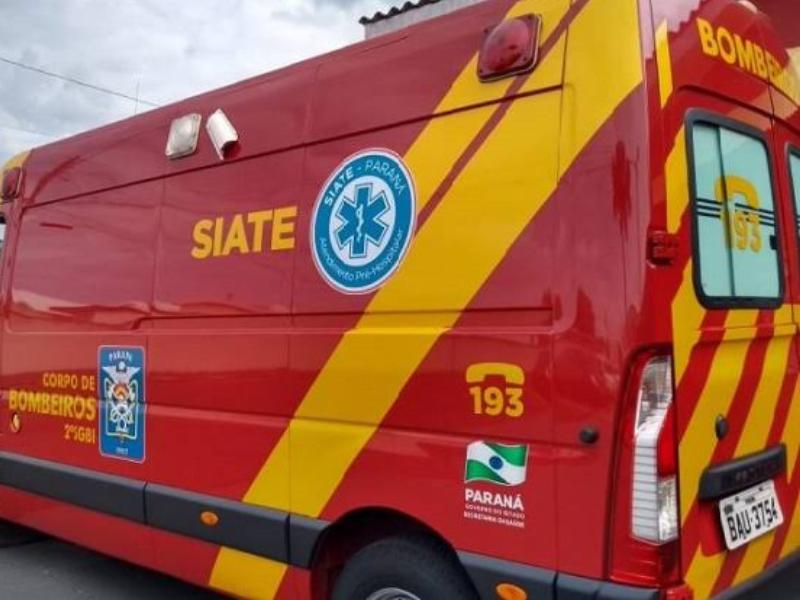 SIATE socorre menino ferido em brincadeira no Parque do Mate em Campo Largo 