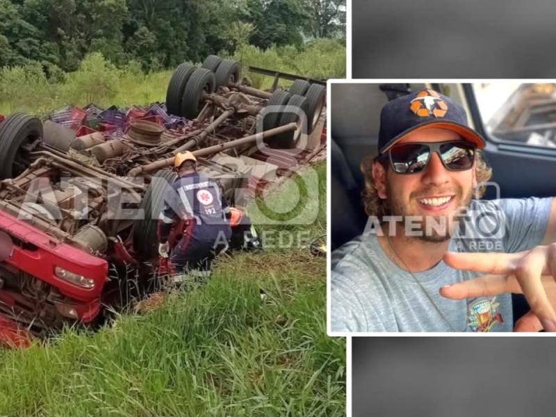 Caminhoneiro campo-larguense morre em acidente com seu caminhão em Tibagi