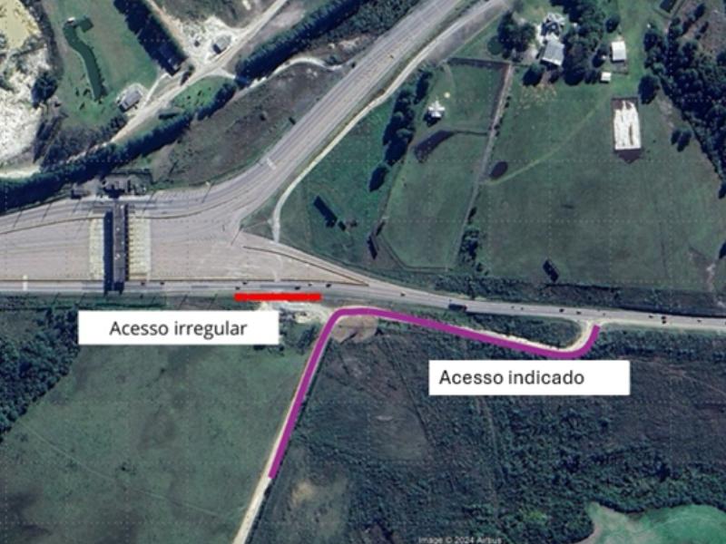 Via Araucária fecha acesso irregular em São Luiz do Purunã