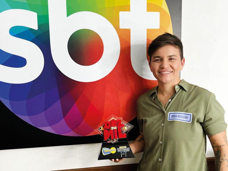 Erica Barroso conquista troféu Dez ou Mil no Programa do Ratinho