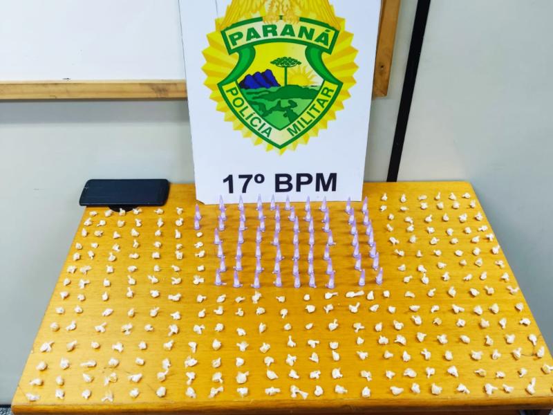 Indivíduo é preso pela Polícia Militar com grande quantidade de drogas no Ouro Verde