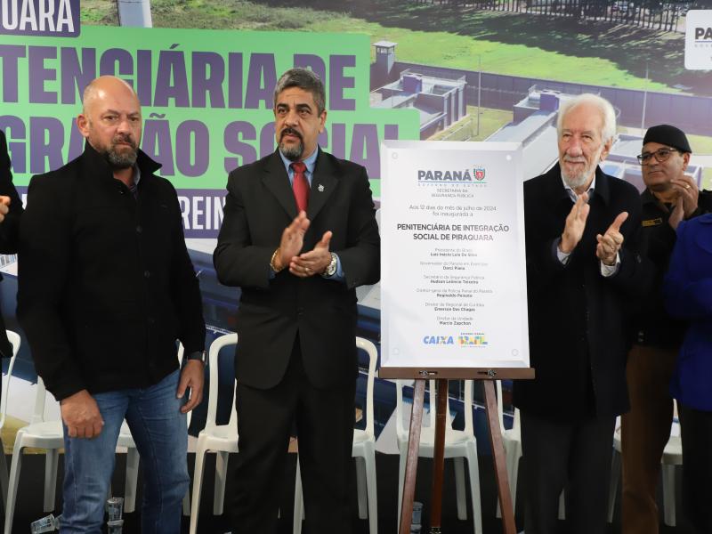Piana inaugura unidade prisional com 392 vagas no complexo penitenciário de Piraquara