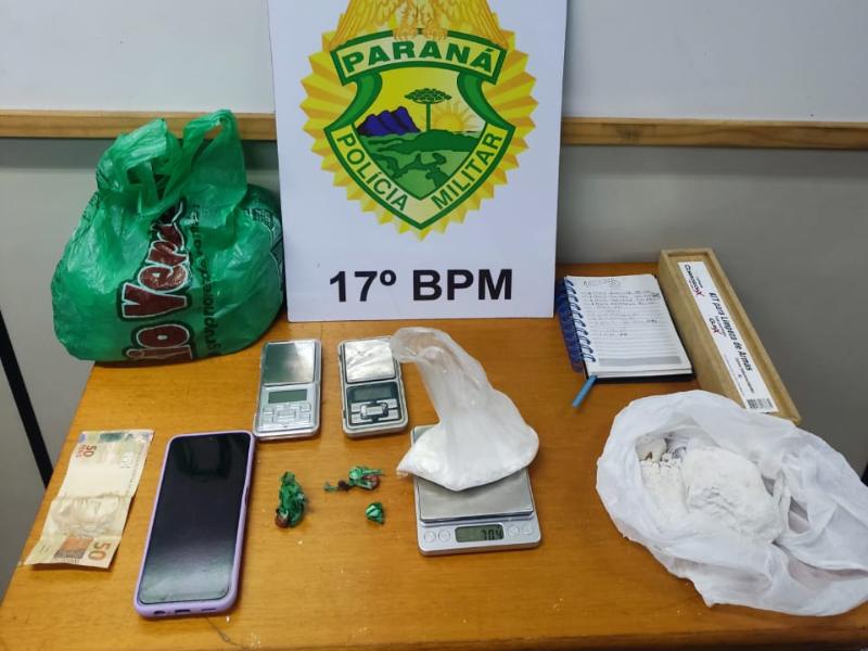 Casal é preso por tráfico de drogas no Jardim Serrinha, em Balsa Nova 