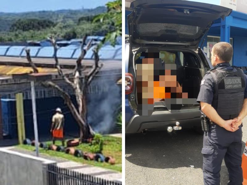Indivíduo acusado de vandalismo no CAIC em Campo Largo é preso pela Guarda Municipal 