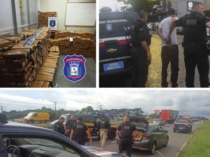 Guarda Municipal de Campo Largo com informações da PRF apreende 1.713  tabletes de maconha