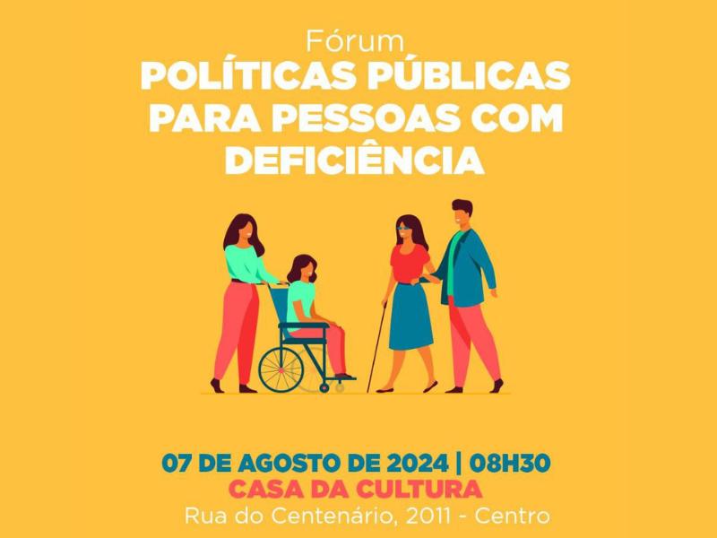 Fórum Políticas Públicas para Pessoas com Deficiência de Campo Largo acontece nesta quarta-feira (07)