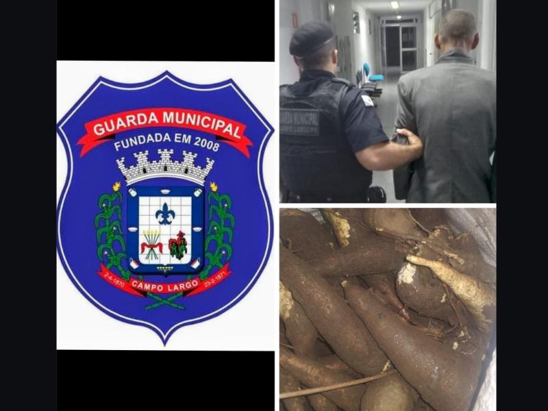 Indivíduo flagrado furtando mandioca é detido por moradores do bairro Itaqui