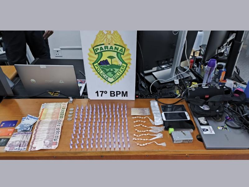 Suspeitos são presos pela Polícia Militar de Campo Largo com grande quantidade de drogas