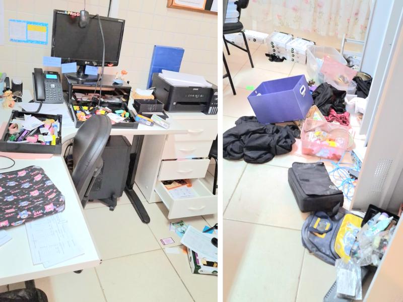 Escola no Caratuva é arrombada e além dos furtos estragos aumentam prejuízo