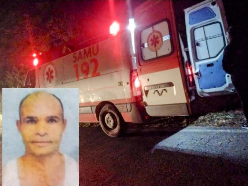 Acidente envolvendo moto e bicicleta deixa uma vítima fatal e outra ferida em Bateias 