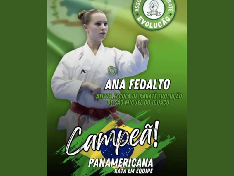 Atleta Campo-larguense Ana Fedalto é ouro no Panamericano de Karatê em São Paulo 