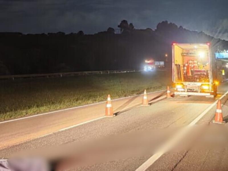 Trabalhador da Via Araucária morre atropelado na BR-277 e motorista foge do local