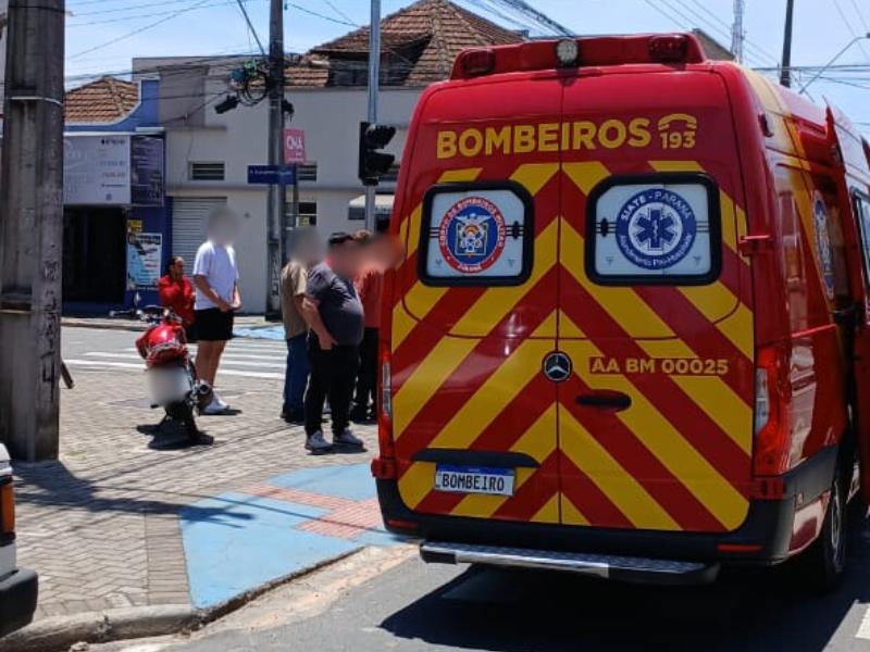 Colisão entre motocicletas deixa dois feridos no Centro de Campo Largo
