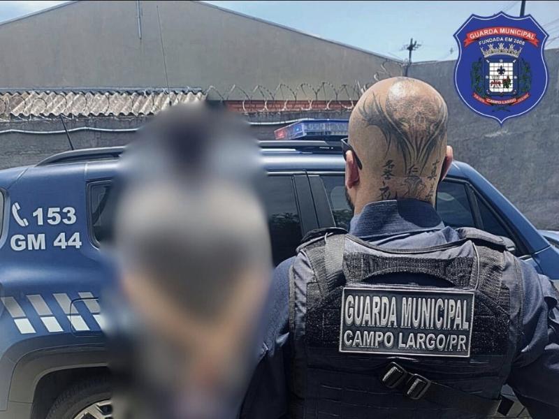 GM de Campo Largo prende homem com Mandado de Prisão em aberto no bairro Itaqui