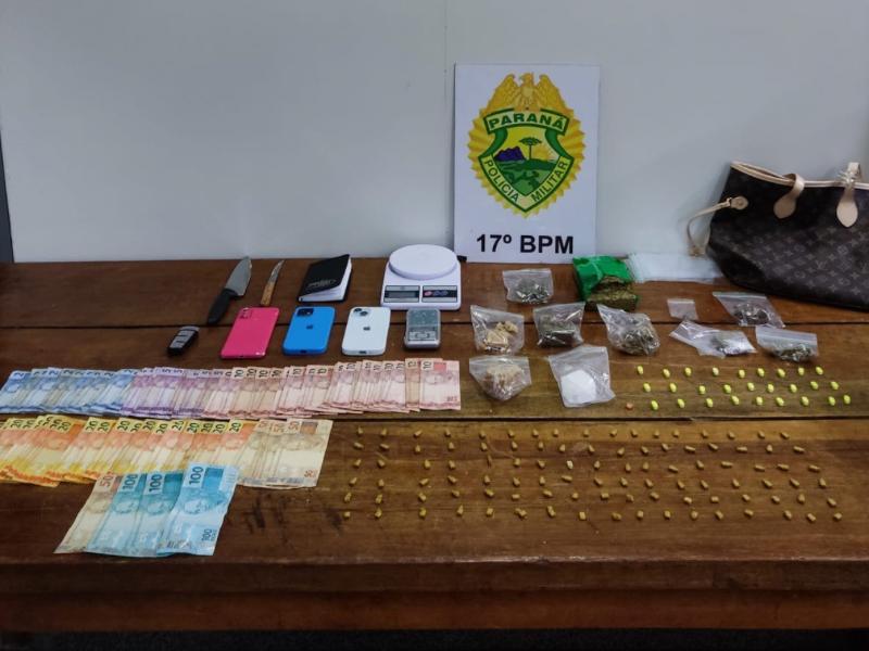 Casal do tráfico é preso pela Polícia Militar em abordagem no bairro Partênope