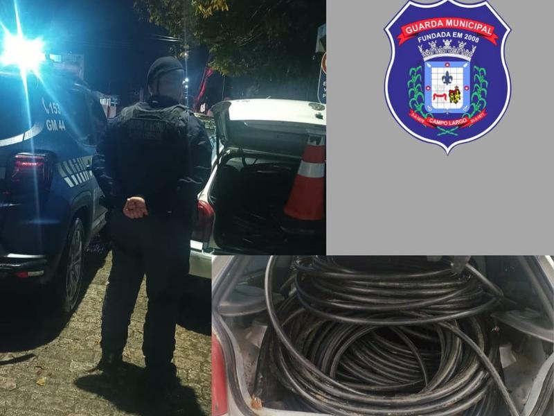 Guarda Municipal de Campo Largo flagra furto de cabos na região da Rondinha