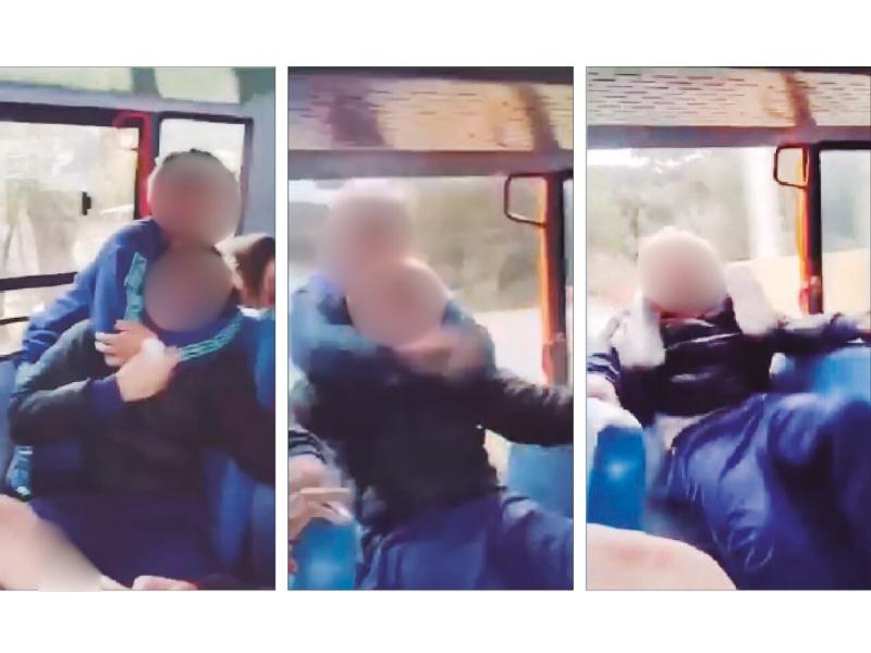 Estudante cai da janela de ônibus escolar após ato imprudente entre colegas