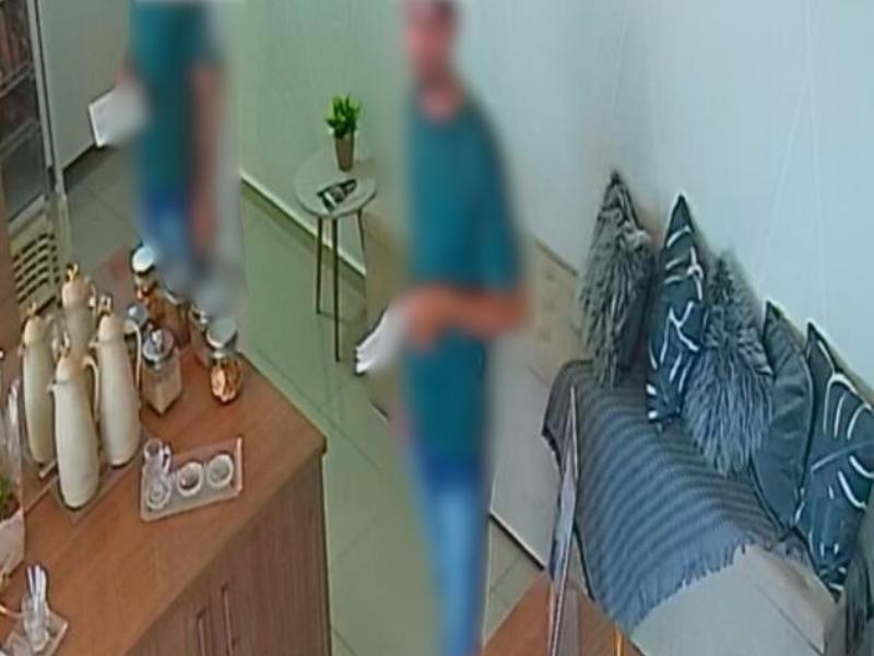 Sistema interno de monitoramento registra furto em salão de beleza no Centro