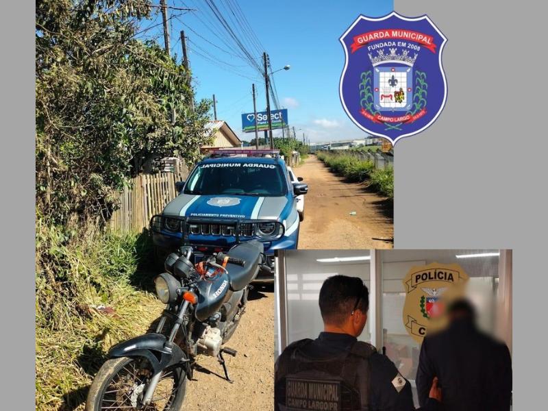 Guarda Municipal recupera motocicleta furtada e prende suspeito durante velório em Campo Largo