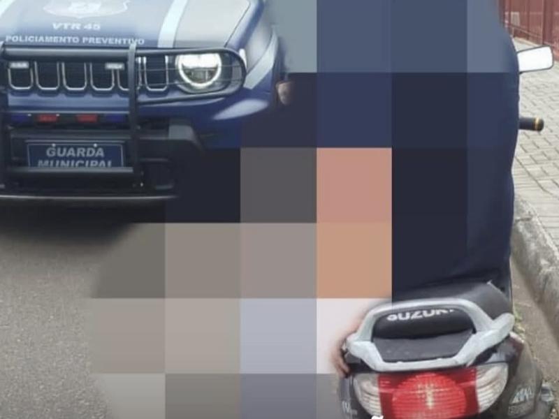 Guarda Municipal recupera motocicleta furtada e prende suspeito por receptação em Campo Largo