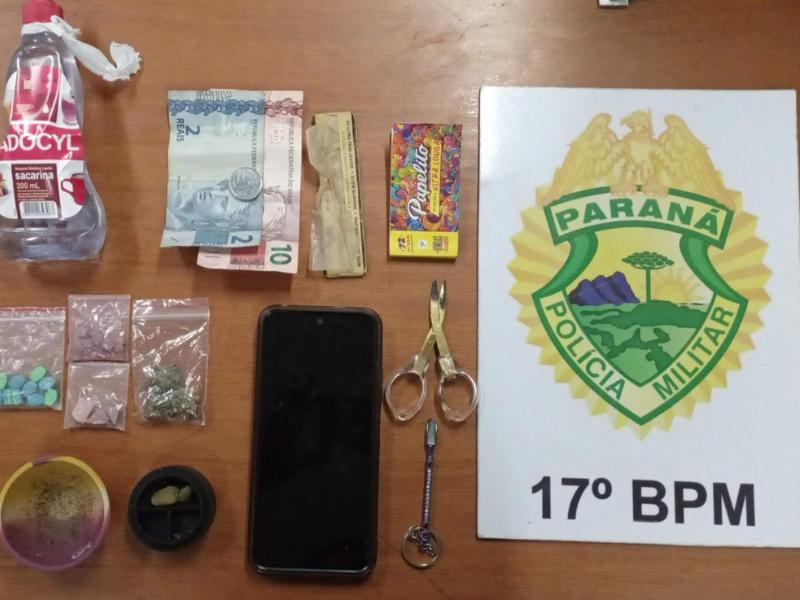 Policiais militares prendem dois suspeitos de tráfico de drogas em Campo Largo