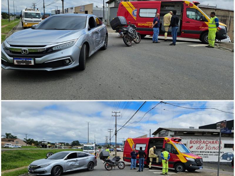 Socorristas do SIATE atendem condutor de moto em acidente no Ouro Verde 