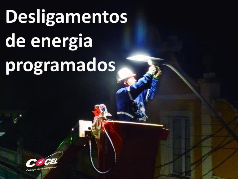 Desligamento de energia programado para 31/08, no Ouro Verde