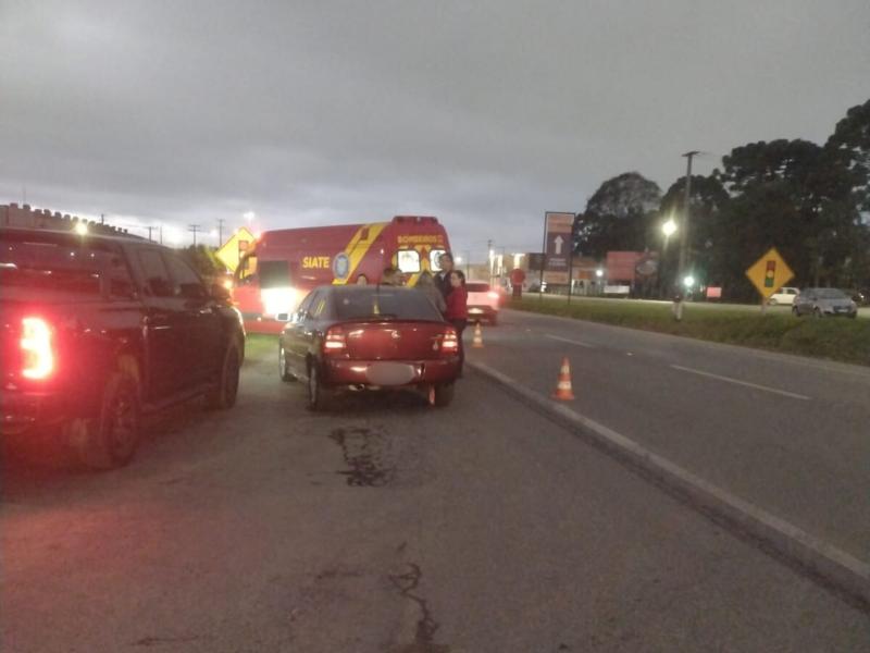 Adolescente é atropelado e socorrido pelo Corpo de Bombeiros em Campo Largo
