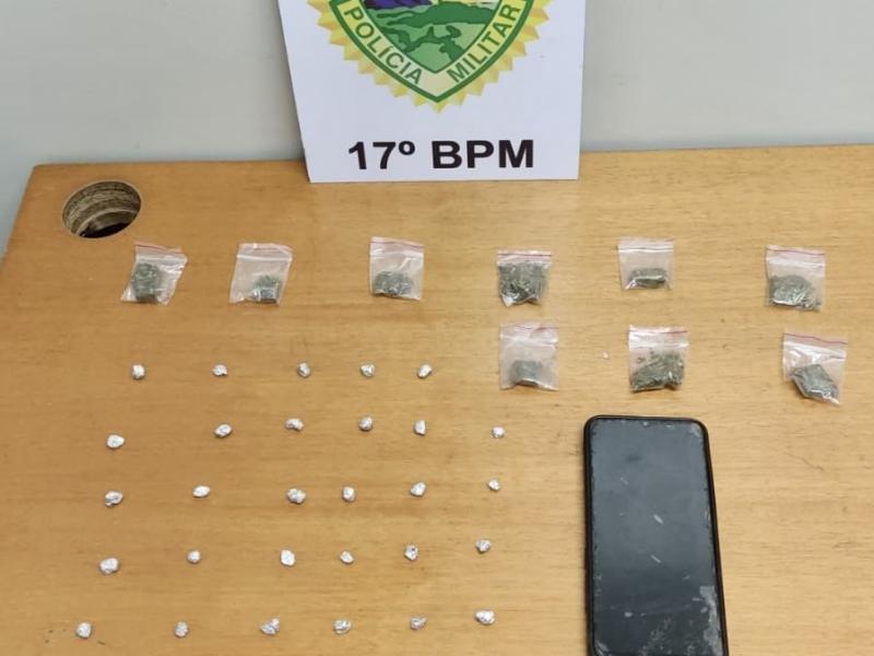 Menor apreendido com drogas por policiais militares no Jardim Meliane 