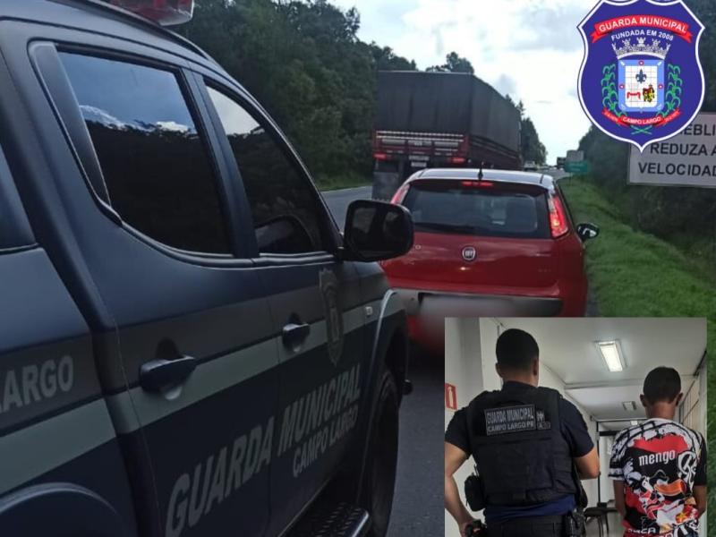 Fiat Punto com alerta de furto é recuperado pela Guarda Municipal de Campo Largo