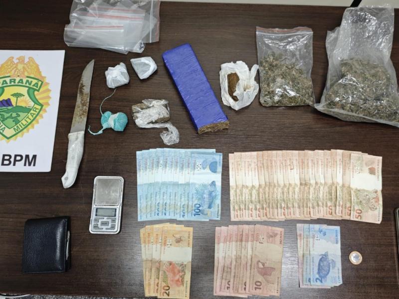 Polícia Militar prende suspeito por tráfico de drogas em Balsa Nova
