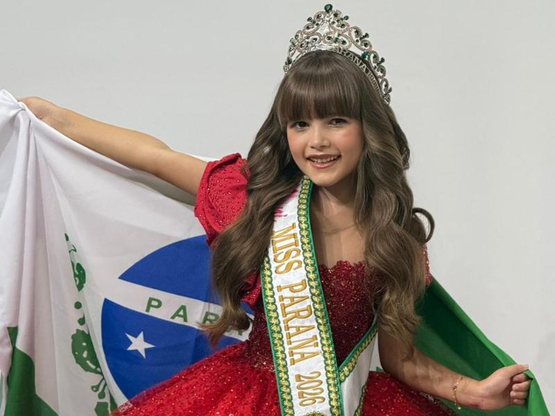 Mini Miss Laura Kuster conquista título paranaense e disputará etapa nacional na Bahia