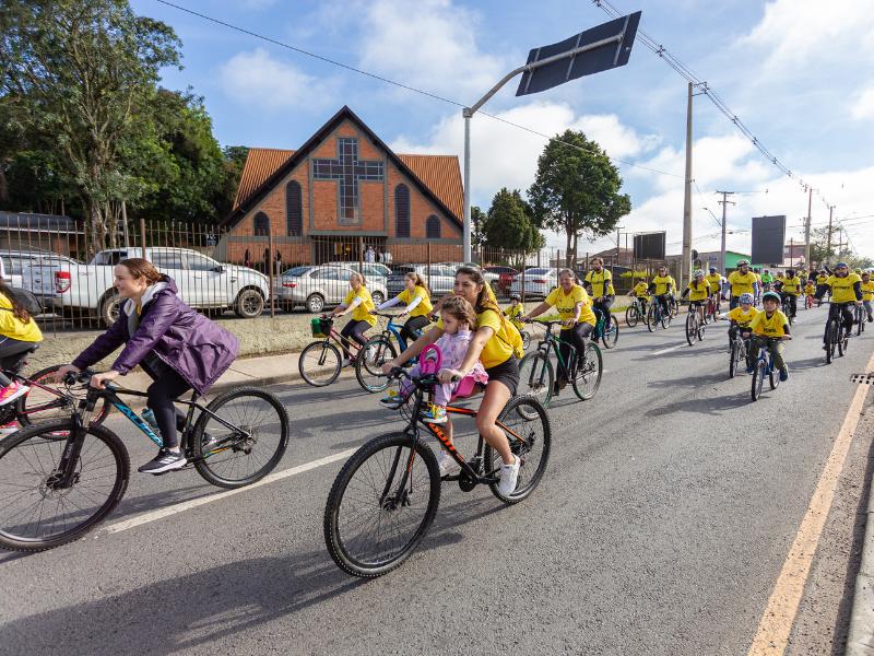 Passeio ECOBIKE Via Araucária reúne centenas de participantes e fortalece conscientização do Maio Amarelo em Campo Largo