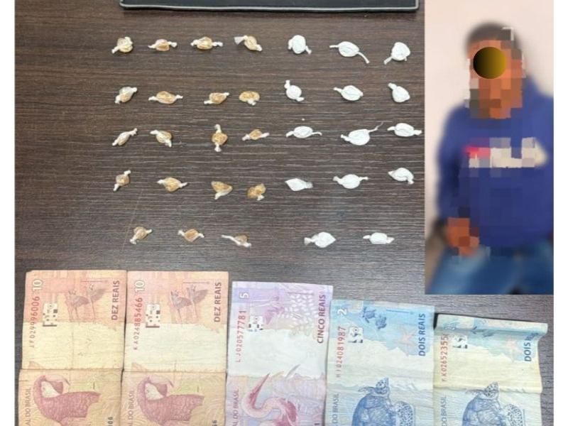 Homem é preso por tráfico de drogas no bairro Cercadinho, em Campo Largo
