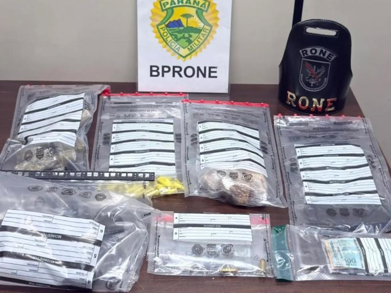 Indivíduos presos com drogas e arma, suspeitos de participação em execuções em Campo Largo