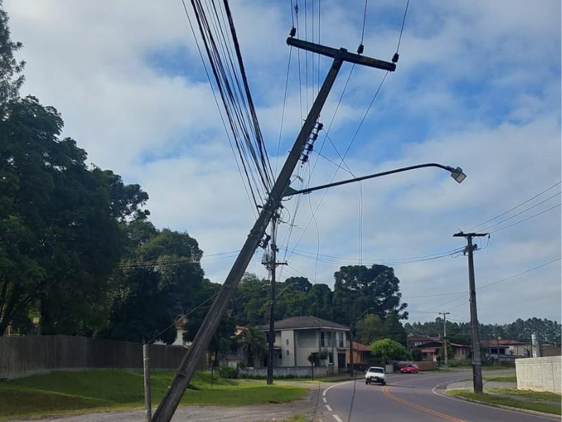 Sete postes já foram atingidos por veículos em 2026, alerta a Cocel